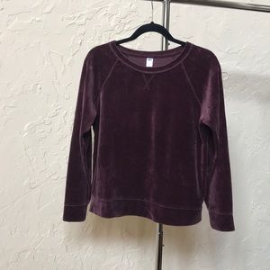 Velour sweatshirt